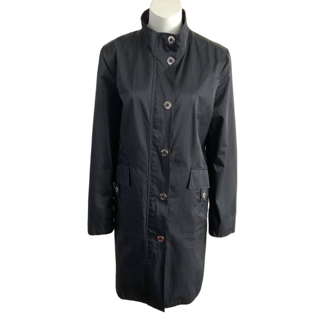 MICHAEL Michael Kors full Zip Long Sleeve Trench Black L - Picture 2 of 12